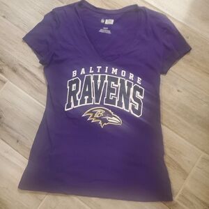 Baltimore Ravens Tee Shirt Womens Short Sleeve Purple Small NFL Football